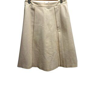 Vince Camuto Ivory Pleated A-Line Skirt - Size 0